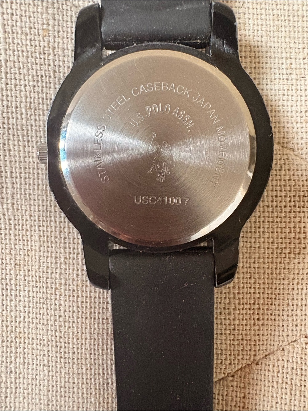 US Polo Assn. Women Black Crystal Bezel Silicone Strap Watch - Picture 3 of 4